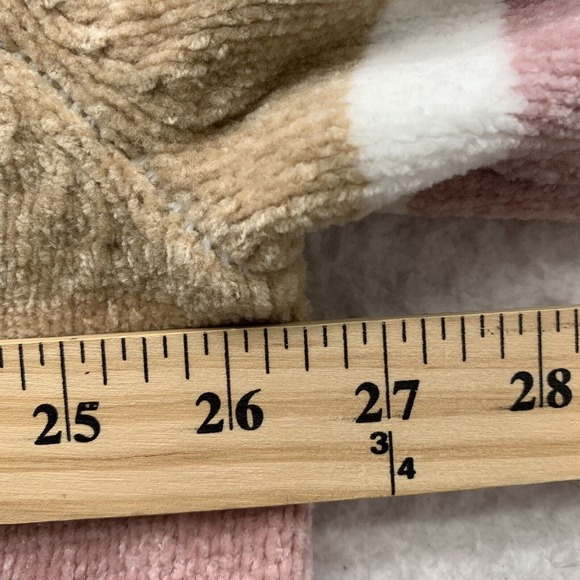 Alfred Dunner Sweater Womens 3XL Chenille Pink‎ White Striped Beaded Cute Soft - Picture 10 of 13